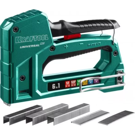 Степлер для скоб "Universal HD" 6-в-1: 53 (6-14 мм)/53F (8-14 мм)/140 (8-14 мм)/13 (6-14 мм)/300 (16 мм)/500 (16 мм), литой, алюм. корп., KRAFTOOL 3188 купить в Надыме