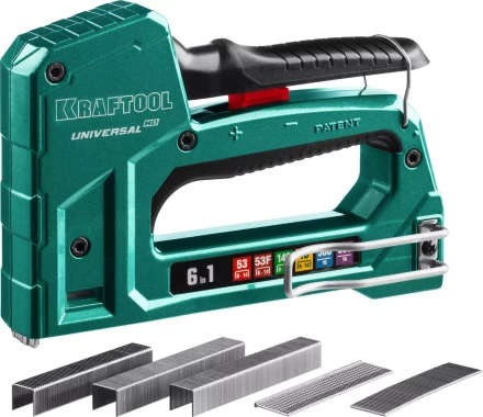 Степлер для скоб "Universal HD" 6-в-1: 53 (6-14 мм)/53F (8-14 мм)/140 (8-14 мм)/13 (6-14 мм)/300 (16 мм)/500 (16 мм), литой, алюм. корп., KRAFTOOL 3188 купить в Надыме