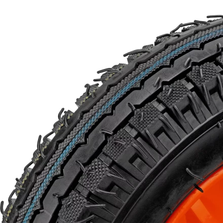 Колесо пневматическое усиленное Palisad 69081, шина 8PR, 4.00-8 D400 мм, внутренний диаметр подшипника 20 мм, длина оси 90 мм купить в Надыме