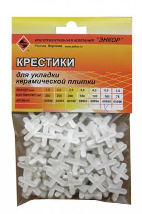 Крестики для кафеля 5,0 мм 100 штук блистер Энкор 69895 купить в Надыме