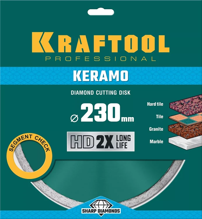 Диск алмазный отрезной для УШМ KERAMO 36684-230 купить в Надыме