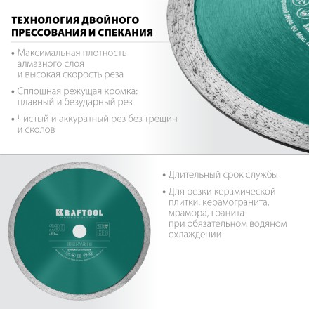 Диск алмазный отрезной для УШМ KERAMO 36684-230 купить в Надыме