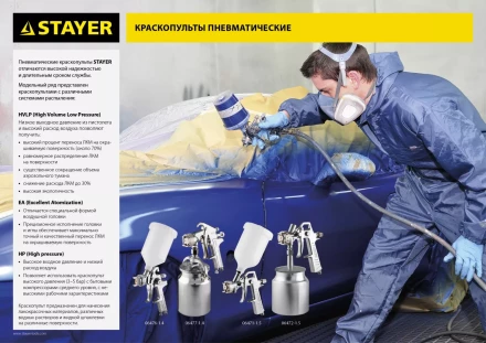 Краскопульт пневматический STAYER "PROFESSIONAL" AirPro, 1,4мм 06477-1.4 купить в Надыме