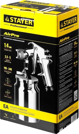 Краскопульт пневматический STAYER &quot;PROFESSIONAL&quot; AirPro, 1,4мм 06477-1.4 купить в Надыме