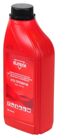 Масло п/синт. 4-х такт двигателей, (вязкость SAE 10W-30), 1л ELITECH премиум 2001.000100 купить в Надыме