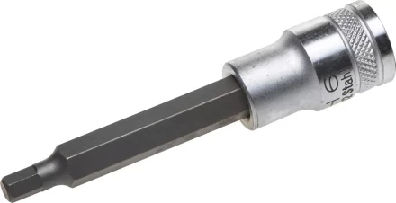 Торцовая бита-головка KRAFTOOL "INDUSTRIE QUALITAT", удлиненная, материал S2, HEX, сатинированная, 1/2", H6 27909-06_z01 купить в Надыме