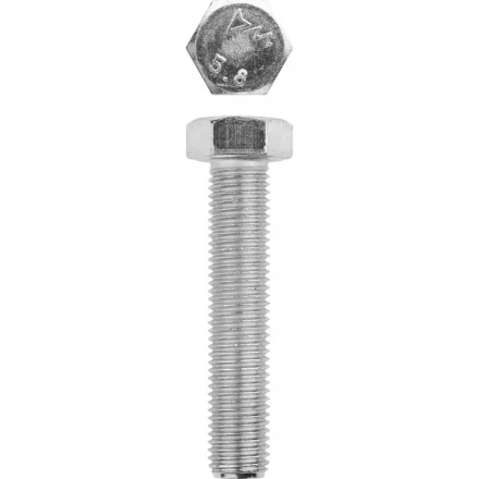 Болт ЗУБР "МАСТЕР" с шестигранной головкой, ГОСТ 7798-70, класс прочности 5.8, оцинкованный, M16x70мм, 5кг 303080-16-070 купить в Надыме