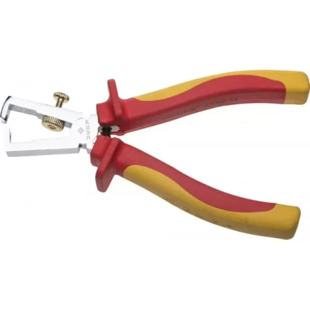 Пассатижи ЗУБР "ПРОФИЭЛЕКТРИК", диэлектр, для зачистки проводов, двухкомп рукоятка, до~1000В, d до 5мм, S поперечн сеч кабеля до 10мм2, 180мм 22145-9-16 купить в Надыме