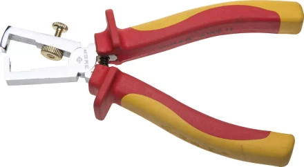 Пассатижи ЗУБР "ПРОФИЭЛЕКТРИК", диэлектр, для зачистки проводов, двухкомп рукоятка, до~1000В, d до 5мм, S поперечн сеч кабеля до 10мм2, 180мм 22145-9-16 купить в Надыме