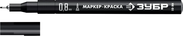 ЗУБР МК-80 черный, 0.8 мм маркер-краска (06324-2) купить в Надыме