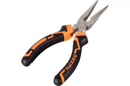 Длинногубцы прямые Вихрь, 160 мм, никелированные, двухкомпонентные рукоятки 73/6/3/10 купить в Надыме