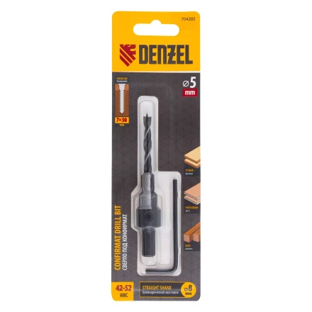 Сверло-зенкер под конфирмат, 5 мм, Denzel 704205 купить в Надыме