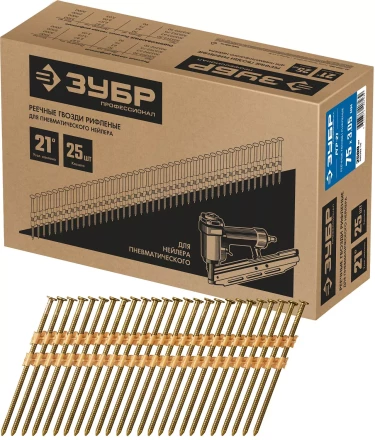 ЗУБР SN21 75 х 3.05 мм, реечные гвозди рифленые, 2500 шт (305392-75) купить в Надыме