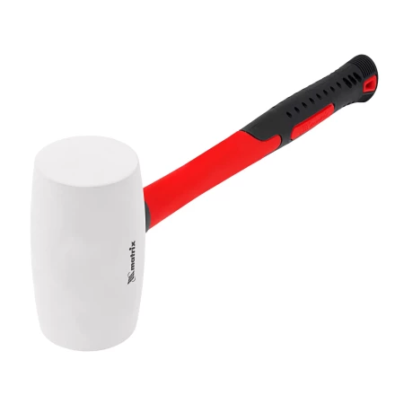 Киянка резиновая, 910 г, белая резина, фибергласовая рукоятка// Matrix 11198 купить в Надыме