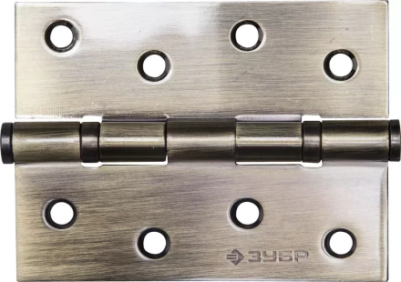 Петля универсальная ЗУБР "ЭКСПЕРТ", 2 подшипника, цвет ст. латунь (AB), с крепежом, 100х75х2,5мм, 2 шт 37601-100-5 купить в Надыме