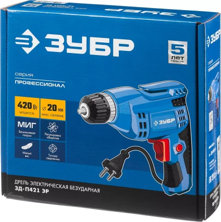 Дрель реверсивная ЗД-П421 ЭР серия ПРОФЕССИОНАЛ купить в Надыме