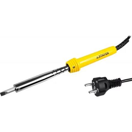 Паяльник STAYER "MASTER" с пластмассовой рукояткой и долговечным жалом, 100 Вт, клин 55305-100 купить в Надыме