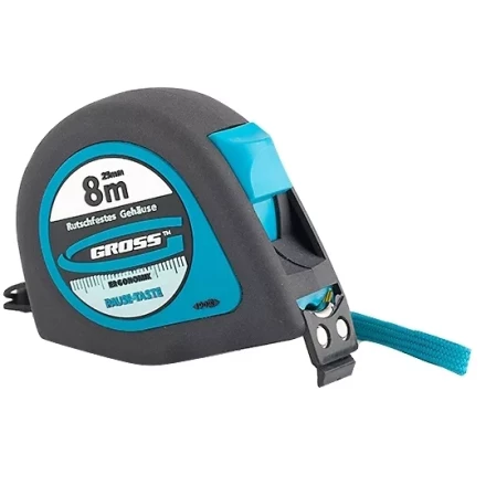 Рулетка "Ergonomisch" 8 м x 25 мм магнитный обрезиненный зацеп  GROSS 31104 купить в Надыме