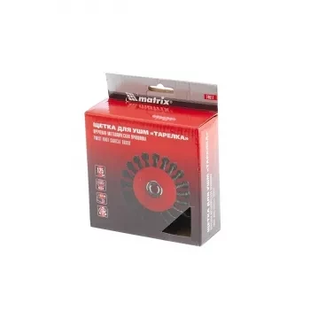 Щетка для УШМ, 125 мм, М14, "тарелка", крученая проволока  0,5 мм  MATRIX 74611 купить в Надыме