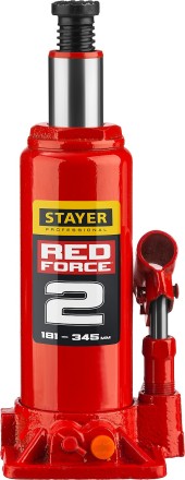 Домкрат гидравлический бутылочный &quot;RED FORCE&quot;, 2т, 181-345 мм, STAYER 43160-2 43160-2_z01 купить в Надыме
