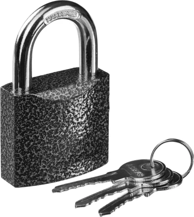 Замок STAYER "STANDARD" навесной, металлический корпус, закаленная дужка, 50 мм 37160-50 купить в Надыме