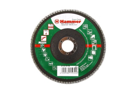 Круг Лепестковый Торцевой (КЛТ) HAMMER КЛТ 1 Ф150х22 Р40 213-010 купить в Надыме
