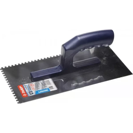 Гладилка ЗУБР нержавеющая с пластиковой ручкой, зубчатая, 4х4мм 0804-04 купить в Надыме