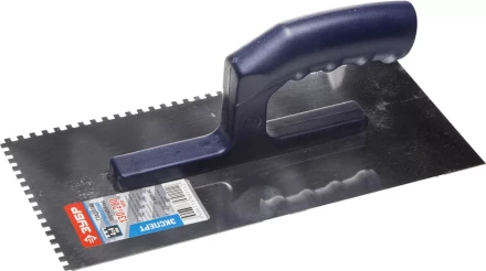 Гладилка ЗУБР нержавеющая с пластиковой ручкой, зубчатая, 4х4мм 0804-04 купить в Надыме