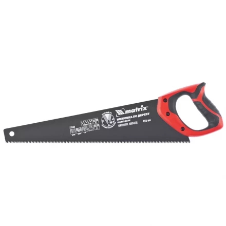 Ножовка по дереву"BLACK SERIES",550 мм,7-8 TPI,зуб-3D,каленный зуб,тефлоновое покрытие полотна MTX 235799 купить в Надыме