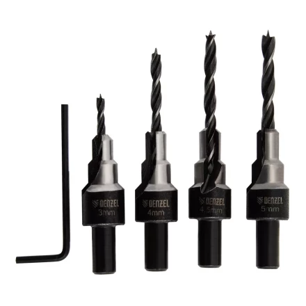 Набор сверл под конфирмат Denzel 704240, 3-5 мм, набор 4 шт купить в Надыме