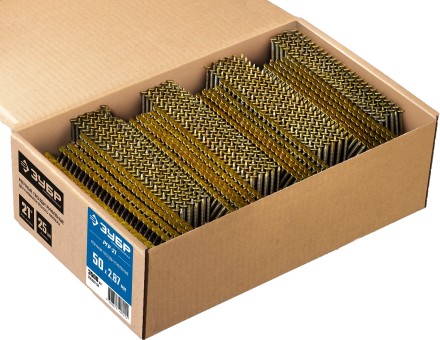 ЗУБР SN21 50 х 2.87 мм, реечные гвозди рифленые, 3500 шт (305392-50) купить в Надыме