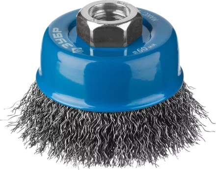 ЗУБР "ПРОФЕССИОНАЛ". Щетка чашечная для УШМ, витая стальная проволока 0,3мм, 60ммхМ14 35261-060_z02 купить в Надыме