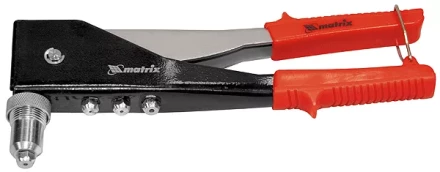 Заклепочник, 250 мм, переставной 0-90 градусов, заклепки 2,4-3,2-4,0-4,8 мм MATRIX 40527 купить в Надыме