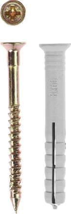 Дюбель-гвоздь ЗУБР "МАСТЕР" полипропиленовый, потайный бортик, 6 x 40 мм, 8 шт 4-301346-06-040 купить в Надыме