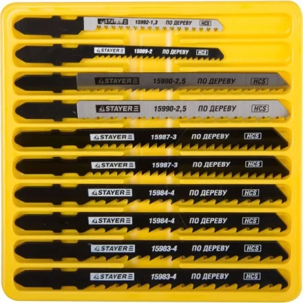 Набор STAYER "PROFI" Пилки "МАСТЕР №1" для эл/лобзика, по дереву, EU-хвост., 10шт 15981-H10-1 купить в Надыме