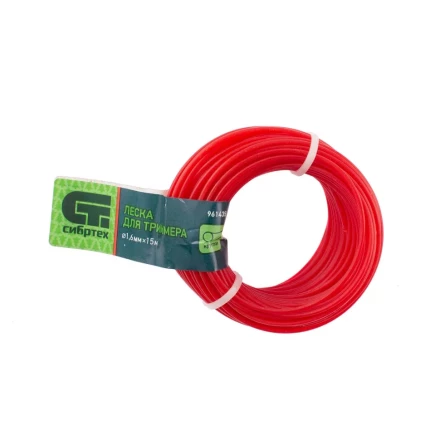 Леска для триммера круглая, 1.6 мм х 15 м, Россия Сибртех 961435 купить в Надыме
