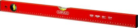 Уровень коробчатый MIRAX, 2 ампулы, крашеный, 600мм 34602-060_z02 купить в Надыме