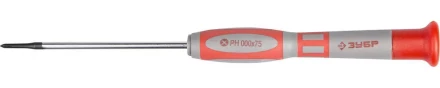 Отвертка ЗУБР "МАСТЕР" для точных работ, Cr-V, PH №000х75мм 25632-000-075 купить в Надыме