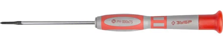 Отвертка ЗУБР "МАСТЕР" для точных работ, Cr-V, PH №000х75мм 25632-000-075 купить в Надыме