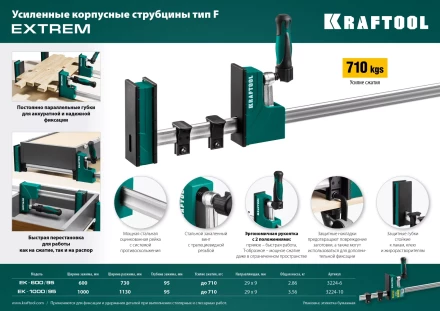 Струбцина KRAFTOOL EXTREM корпусная 3224-10 купить в Надыме