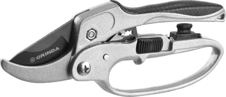 Секатор GRINDA алюминиевые ручки, храповый механизм, с эфесом, округлые лезвия, 200мм 8-423034 купить в Надыме