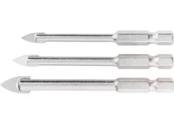 Набор сверл по керамической плитке 5 - 6 - 8мм шестигранный хвостовик MATRIX 72825