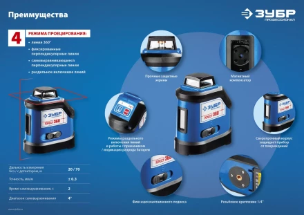 Нивелиры лазерные Крест-360 двухлучевой 360 со штативом серия ПРОФЕССИОНАЛ купить в Надыме