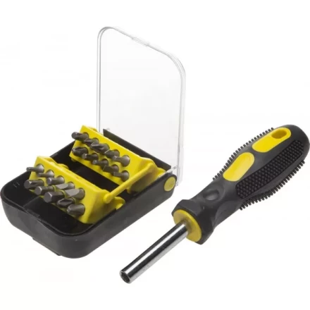 Набор STAYER Отвертка-битхолдер "STANDARD" с магнитом, 2-комп. рукоятка, биты Сr-V, в боксе, 21 предмет 25078-H21 купить в Надыме