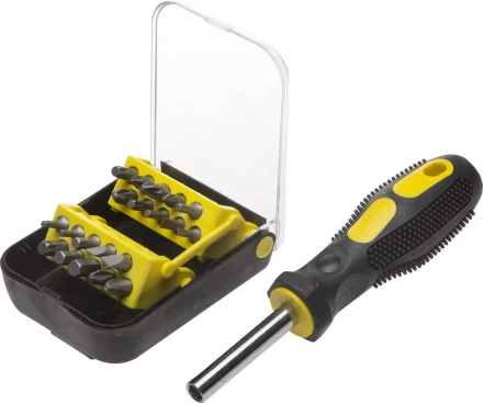 Набор STAYER Отвертка-битхолдер "STANDARD" с магнитом, 2-комп. рукоятка, биты Сr-V, в боксе, 21 предмет 25078-H21 купить в Надыме