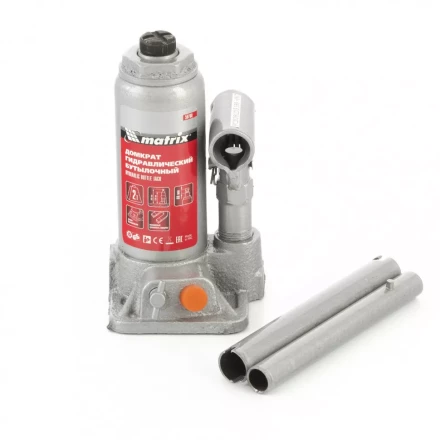Домкрат гидравлический бутылочный 2 т h подъема 158-308 мм Matrix 50760 купить в Надыме