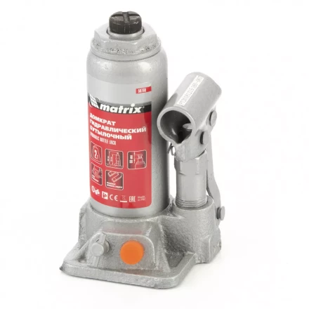 Домкрат гидравлический бутылочный 2 т h подъема 158-308 мм Matrix 50760 купить в Надыме
