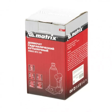 Домкрат гидравлический бутылочный 2 т h подъема 158-308 мм Matrix 50760 купить в Надыме