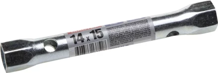 Ключ торцовый ЗУБР "МАСТЕР", трубчатый двухсторонний, прямой, 14х15мм 27162-14-15 купить в Надыме