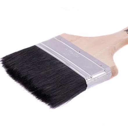 Кисть плоская натуральная черная щетина деревянная ручка размер 4 Mtx 82643 купить в Надыме
